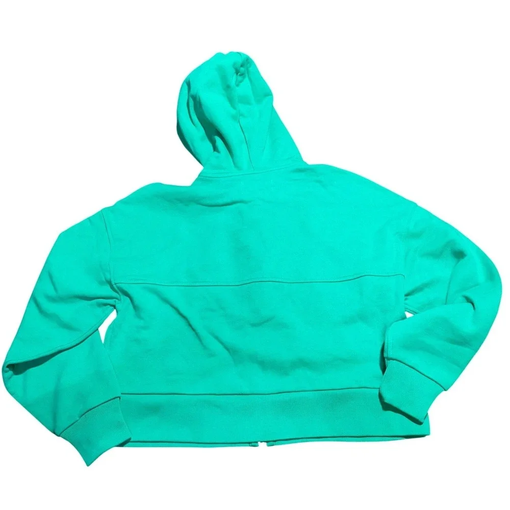 Everlane NWT Organic Cotton The Track Full Zip Hoodie Bright Jade Green Size XS